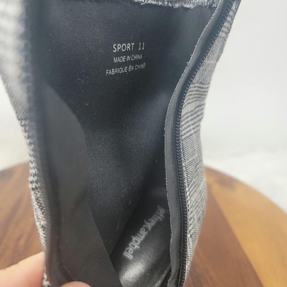 Jeffery Campbell Gray/Black Plaid Sport Boot Heel 3" Women 11 - Picture 11 of 11